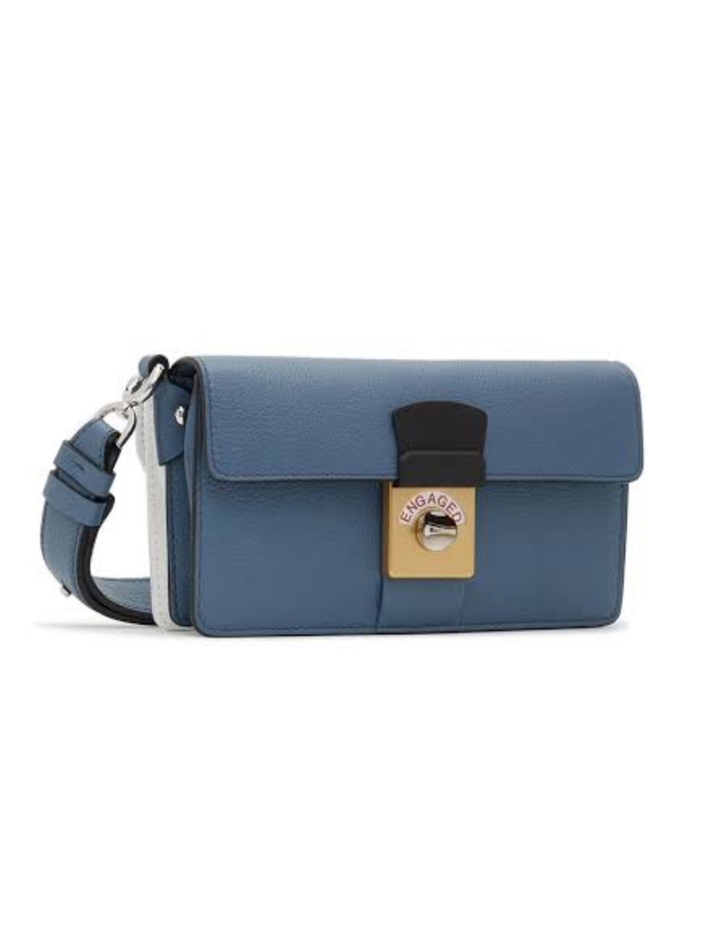 MAISON MARGIELA Blue / cream Leather Crossbody Bag